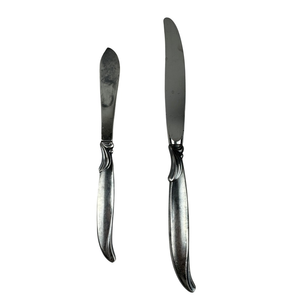 Vintage 1847 Rogers Bros FLAIR Silverplate Dinner Knife & Butter Spreader 1956
